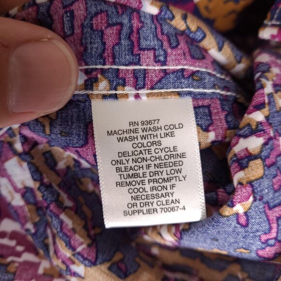 Claiborne Shirt Mens XXL Abstract Stretch Long Sleeve Button Down Designer - Picture 9 of 15